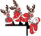 Luoshuangfei Christmas Decoration - Wooden Frame with Red-Snowflake Elk, Indoor/Outdoor Holiday Door Decor