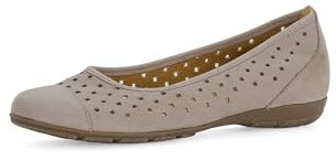 Gabor Damen Klassische Ballerinas, Frauen Flats,Slip-ons,klassisch elegant,Ballerinen,Pumps,Halbschuhe,Sommerschuhe,Slipper,leinen,42 EU / 8 UK