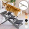 Hundetreppe für Bett & Sofa 2-in-1 Hundetreppe/Rampe - höhenverstellbare Hunderampe für Couch 18-50 cm - Hundetreppe für kleine Hunde - leicht zu bewegen Haustiertreppe mit Absatzplattform, Grau