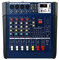 YQVEOT Audio Mixer, DJ Controller Sound Mixer, 4 Channels 800W Mixer Mixing Console With Power Amplifier USB 48V Phantom Noise Reduction, Ideal for Home Party and Karaoke