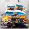 Winter Bettbezugs Sets 135x200 Rennsport Krimis Fast Furious Kinder Jungen Mädchen Baby, Weihnachten warm weich KinderBettbezugs Set, Anime Cartoon Bettwäsche Set 135x200 Mit 1 Kissenbezug 80x80