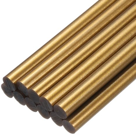 sourcing map Mini Hot Glue Sticks for Glue Gun 7mm x 100mm Bronze Gold 12pcs