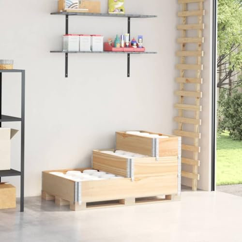 Lauuoeriau Furniture Item Home 3-stöckiges Hochbeet 120x80 cm Massivholz Kiefer Möbel