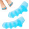 2 Stück Zehentrenner für Pediküre, Silikon Blau Zehenspreizer Weich Zehenkorrektor zehenabstandshalter für Damen Herren Überlappende Zehen Nagellack