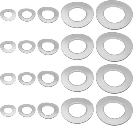 YINETTECH 250 Stück Wellscheiben Feder 304 Edelstahl Wellenscheibe DIN 137 B Federscheibe M5 M6 M8 M10 M12 Metallfederscheibe