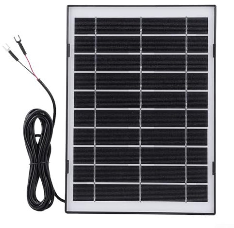 8W 5V Solar Panel Charger, for Ring Video Doorbell 4/3/Plus/2 with 3Meter Cable, Monocrystalline Silicon, Weather-Resistant Outdoor Security Camera Power Supply(White)