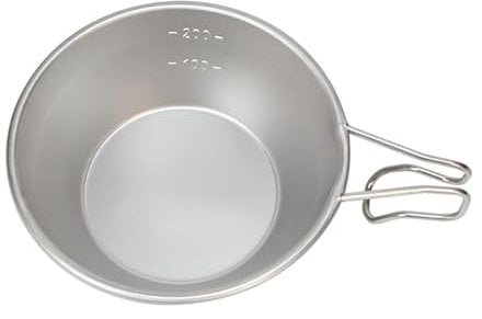 Illkjasfc Camping Teetasse Aus Edelstahl Stapelbar Zum Aufhängen Suppenschüssel Picknicks Geschirr Zum Grillen Wandern Wandern Langlebig