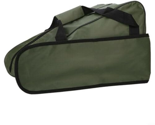 Bolsa de almacenamiento para motosierra de 20 pulgadas, bolsa de transporte para motosierra, funda protectora de poliéster impermeable, caja de transporte verde con asas para sierras de cadena