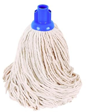 Cotton Mop Heads Replacement High-Absorbency Mop Heads with Plastic Socket Mop for Wet & Dry Floor Cleaning Mop | Universal Fit for Home & Commercial Mop Refills Use (Screw-In)