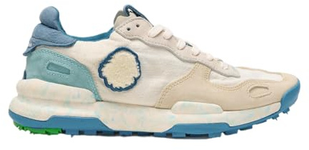 Satorisan - Chacrona Linen - Casual Sneaker Herren - Vintage Leder und Leinen Sportschuhe Bequem, Nachhaltig und Dauerhaft - Chantilly Blue - 46