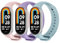 AXFEE 3 Pezzi Cinturino Compatibili con Xiaomi Mi Band 8, Regolabile Cinturino Sportivo per Donna e Uomo, Traspirante, Silicone, Ricambio Compatibile con XM8