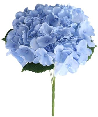 Florals - Ramo de hortensias artificiales realistas de seda de 13 pulgadas con tallos largos para decoración de bodas, calabaza gigante de 26 pies (G, talla única)