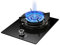 LWZQRVCT Cuisinière à gaz à double usage intégré, cuisinière à gaz avec couvercle de feu en cuivre à neuf cavités et collecte d'énergie coupe-vent, pour la maison, le restaurant(NG)