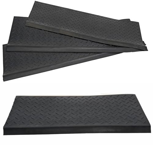Actiasmat - Non-Slip Rubber Stair Treads | 3 Steps with Diamond Pattern