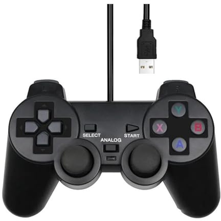 Wireless Controller USB Wired PC Game Controller Gamepad For WinXP/Win7/Win8/Win10 Joypad For PC Windows Computer Laptop Black Game Joystick