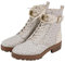 Michael Kors Stivali da donna - Kincaid Lace Up, vaniglia, 38.5 EU
