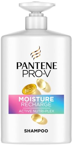 Pantene Pro-V Moisture Boost Shampoo 1000ml Pumpspender. Normales & Trockenes Haar. Nährt und Schützt die Haarbindungen für Weiches und Glänzendes Haar. Ohne Mineralöle. Active Nutri-Plex