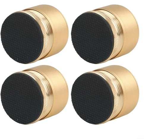 Set di alzate regolabili per mobili, antiscivolo, per il controllo della riduzione del rumore, 4 pezzi, colore: oro