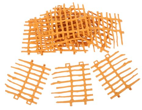 Hohopeti Miniature Gardening Fence Plastic Mini Fence Model for Fairy Garden Sand Table Plant Pot Decoration Non-deformable Smooth Surface Micro Landscape Accessory