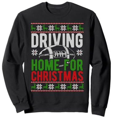 Driving Home for Christmas Rugby Christmas Driving Sweatshirt