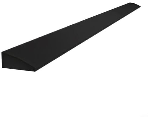 HpLive Türschwellenrampe Saugroboter, Silikon Rampe Saugroboter, Türschwelle Und Wasserbarriere, Selbstklebender Übergangsstreifen, Zuschneidbar(Black)