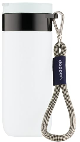 Dopper Wrist Cord - Black Mug Ring - Sandy Black - Trageschlaufe für Travel Mug - Robuste Handschlaufe perfekt für unterwegs