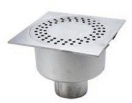 NETSOL Bodenablauf aus Edelstahl – Siphon Edelstahl 15 x 15 mm Durchmesser 50 mm mit 30 mm Wasserschutz