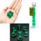 Bescon Mini Durchsichtig Polygonal Würfel Set 10mm- Small Transparente Mini Spielwürfel D&D Dice Set of 7, Kleine RPG - Rollenspiel Polyedrische Dice Set D4-D20 in Tube, Transparente Green