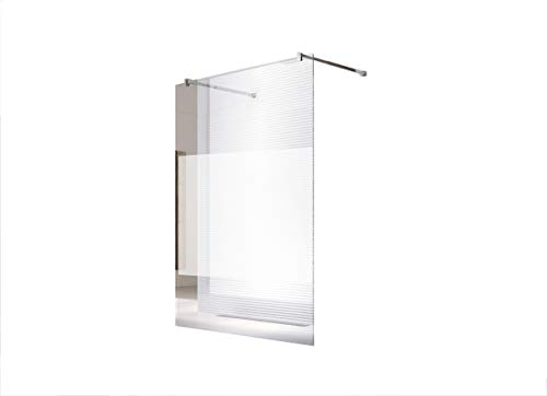 Glaszentrum Hagen - 10mm Duschwand - Duschabtrennung - Dusche - Walk-In Dusche - Fest & Freistehend - ESG - Variante (Freistehend-Satiniert Mitte(Halterung-Eckig), 138x200cm)