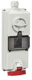 Schneider 82759 Steckdose mit Verriegelung, 16A, 3P+N+E, 380-415 V AC, IP65, Aufputz