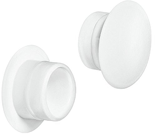 Gedotec Möbel-Abdeckkappen Kunststoff Schrauben-Kappen rund Schrauben-Abdeckungen weiß - H1117 | Endkappen mit Ø 12 mm | Rohrstopfen für Blindbohrung | 100 Stück - Lochkappen für Möbel & Bohrlöcher