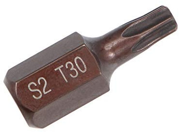 sourcing map Torx Bits 3/8 Inch 10mm Hex Shank 30mm Length Magnetic Screwdriver T30 Screw Driver Bit S2 Alloy Steel