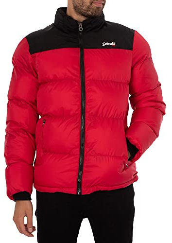 Schott NYC UTAH Jacket Mixte, Rouge, XL