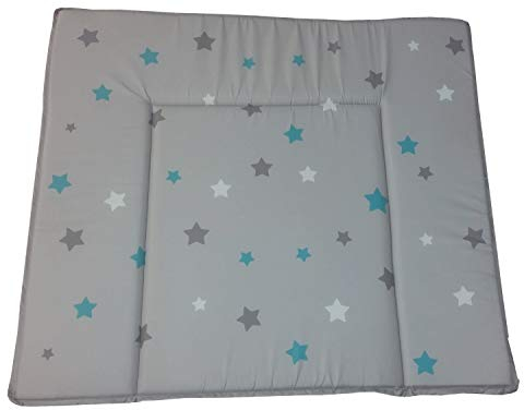Wickelauflage - Grau - 75 x 85 cm - Sterne