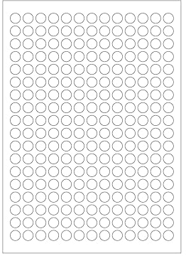 MADE IN GERMANY 2.340 Etiketten selbstklebend 12 mm rund weiß permanent klebend auf Bogen A4 (10 Bögen x 234 Etik.) CS Label – Universaletiketten zum Beschriften und Bedrucken.