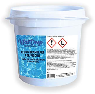 WalDeep - Cloro Granulare per Piscine 5 kg Sodio Dicloroisocianurato 56%