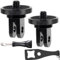 Adapter für Gopro 2 Stück Aluminium 1/4 Zoll Adapter Kamera Halterung, Schwarz Drehbar Stativgewinde Adapter mit Schraubenschlüssel Kompatibel für GoPro, Sony Xiaomi Xiaoyi Action Kameras