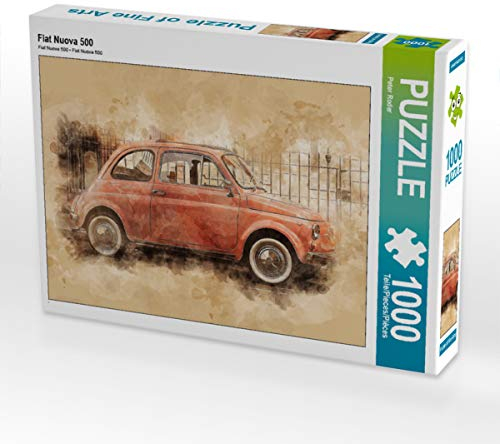 CALVENDO Puzzle FIAT Nuova 500 1000 Teile Lege-Größe 64 x 48 cm Foto-Puzzle Bild von Peter Roder