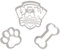 INSPIRED BY PAW PATROL COOKIE CUTTERS. Paw Patrol Children’s Cartoon Characters Badge/Shield, Dog Bone and Puppy Paw Print 3D Printed Cookie Cutters (3 Pack)