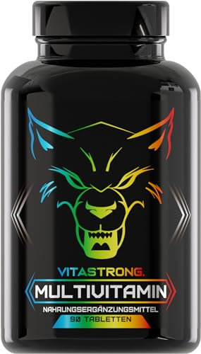 Multivitamines Complètes Vitastrong, Qualité Premium, 13 Vitamines Essentielles à Haute Dose, Multivitamines Femme et Homme Pur et Certifié, Complément Alimentaire Multi Vitamines Sans Gluten ni OGM