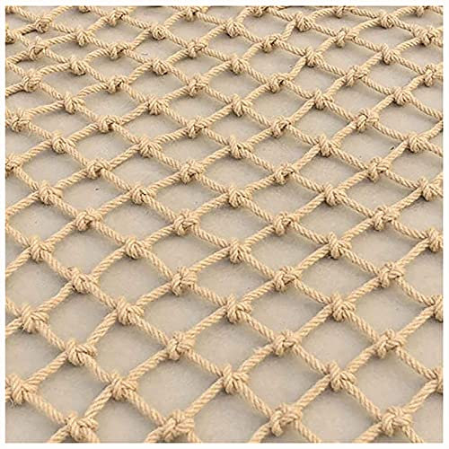Yimihua Kletternetz für Kinder Outdoor-Ladungssicherheit Anti-Fall-Netz Erwachsene Fitness Jute-Netz Jute-Hanf-Netz 6mm * 15cm Frachtseilleiter(Size:4x5m)