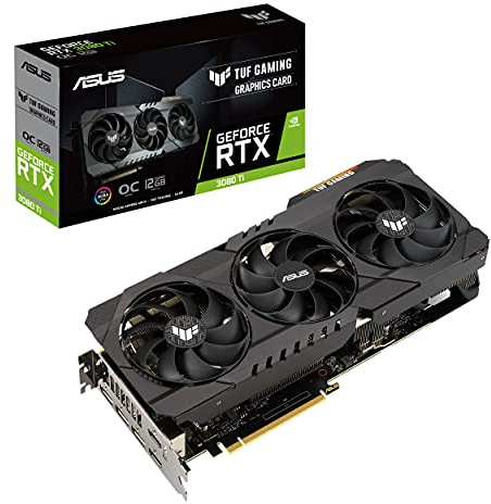 ASUS TUF Gaming NVIDIA GeForce RTX 3080 Ti OC Edition Graphics Card (PCIe 4.0, 12GB GDDR6X, HDMI 2.1, DisplayPort 1.4a, Dual Ball Fan Bearings, Military-Grade Certification, GPU Tweak II) (Renewed)