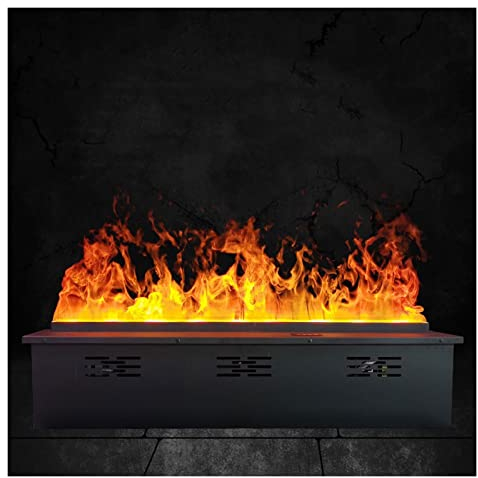 kamin elektrisch Luxuskamin Einbau elektrischer Kamin und an der Wand montiert und in der Wand elektrische Kamin einstellbare Flammenfarben und Geschwindigkeit mit Touchscreen, 70,8 Zoll kaminfeuer