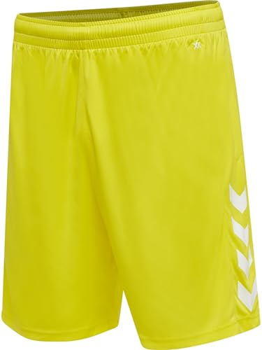 hummel Unisex hmlCore Xk Poly Shorts, Yellow, Large