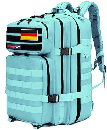 Memories Crossfit 45L Rucksack, Herren, Damen, wasserdicht, militärischer taktischer Rucksack, Fitnessstudio, Wandern. (Türkis, 25L)