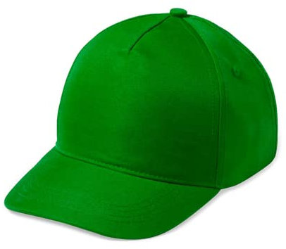 Generico Cappellino a 5 Pannelli Visiera Baseball da Uomo Donna Basico Cappello Berretto (Verde)