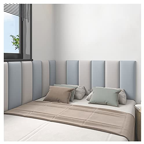 PFCDZDU Peel and Stick Headboard, 3D Schalldichte Wandpolsterung, Gepolstertes Anti-Kollisions-Wandpaneel Für Zuhause Hotel Queen Bett, Packung Mit 6/9/10 Paneelen (Farbe : B, Größe : 200cm)