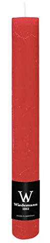 Wiedemann Kerzen Stabkerze durchgefärbt Marble Rustic Rubin Rot 250 x Ø 35 mm, 1 Stück