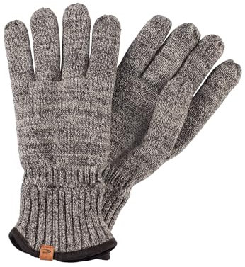 camel active Herren Strickhandschuhe mit warmen Futter Grau, menswear-M