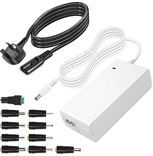 12V 5A Power Supply Adapter, AC 100-240V to 12 Volt 5 Amp 4A 3A 2A 1A Transformer for LED Strip Light DVR NVR Security Cameras System CCTV Accessories